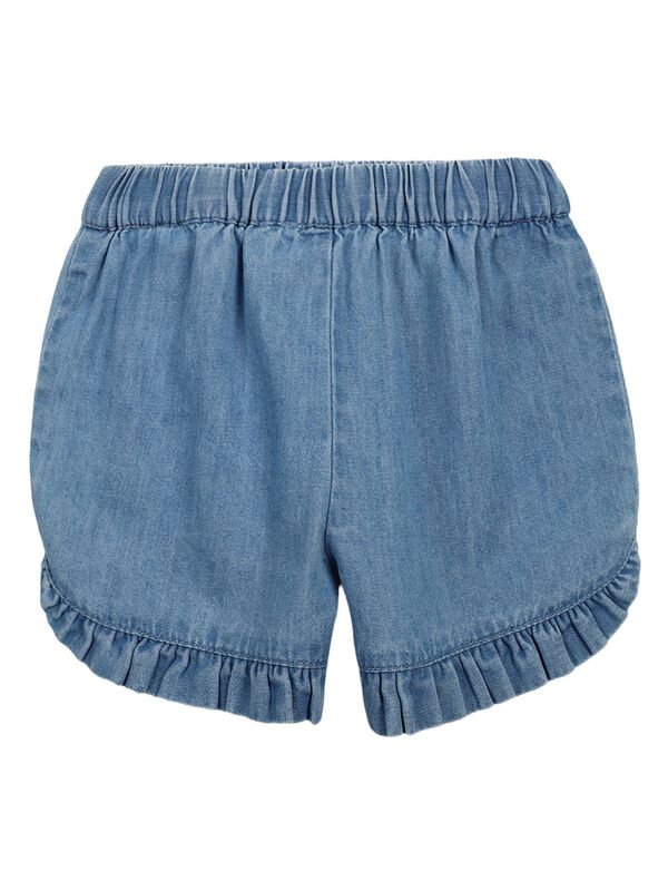 Girls Light Blue Printed Short Woven Trouser image number 1